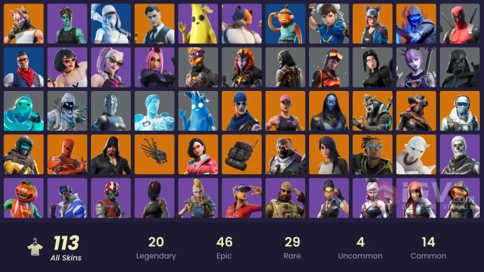 PC,PSN,XBOX 113 SKINS FA - STW - CHUN-LI,PRODIGY,OMEN,BLAZE,TOMATOHEAD,STRIKER SPECIALIST,CASTOR,SKULL TROOPER,RECON EXPERT  RK1814