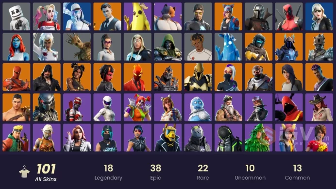 PC/PSN/Xbox/Nintendo 101 skins Leviathan Axe | Gold Meowscles | Gold Midas | Gold Brutus | Point Patroller | Trilogy | Pitch Patroller | Heron S