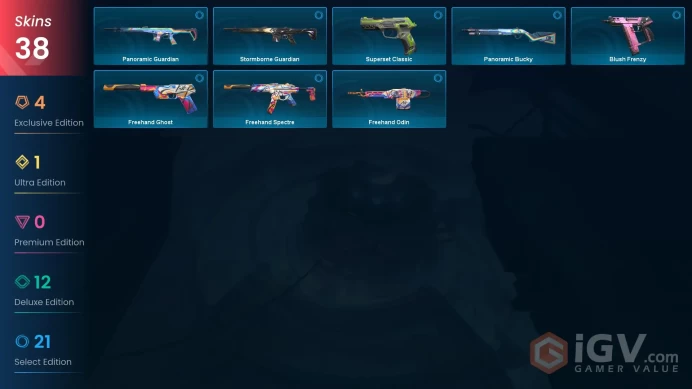 EU-TR [ 38 TOP SKINS + 3 KNIFE ] Singularity Butterfly Knife + Prime//2.0 Karambit + Evori Dreamwings Vandal + Nocturnum Phantom / full acces