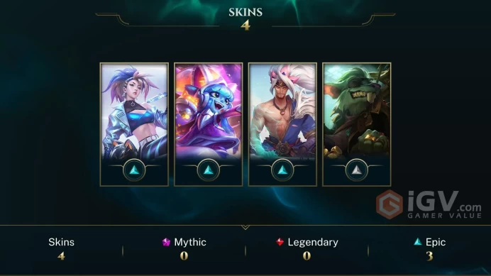 [EUW] |Silver IV| Champion 36   | SKIN4  | 1K BE   | Full Access | Instant Delivery |Unverified Email |GG18