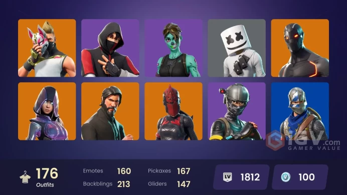 PC/PSN/Xbox/Nintendo 176 skins | OG STW | IKONIK | The Reaper | Glow | Blue Squire | Royale Knight | Elite Agent | Rogue Agent | The Scientist |