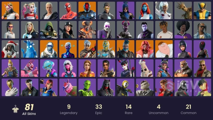 #18 [PC/XBOX/PSN/SWITCH] 81 skins | Peter Griffin | Galaxy Scout | Spectra Knight | Valeria | Ronin | Drift | The Foundation | Omegarok | Frostb