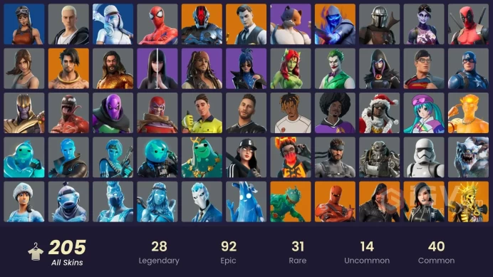#19 [PC/XBOX/PSN/SWITCH] 205 skins | Renegade Raider | Gold Brutus | Gold Midas | Shady Doggo | Blackheart | The Cube Queen | Midas Rex | Hybrid