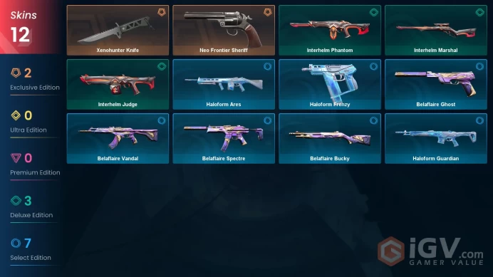 EU Full Access | 12 Skins Xenohunter Knife + Neo Frontier Sheriff + Interhelm Phantom + Belaflaire Vandal + more
