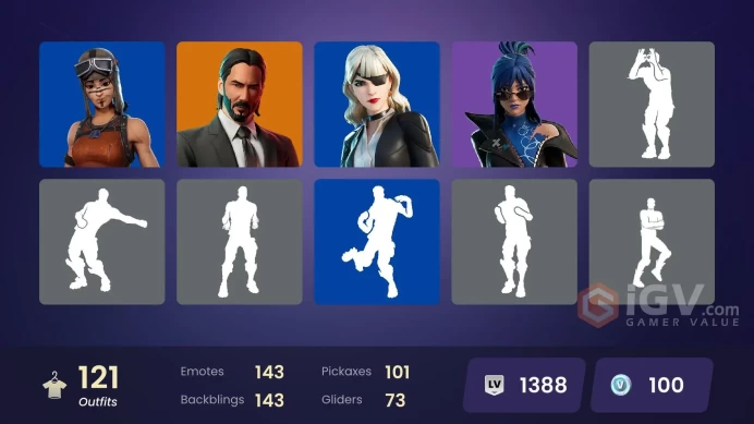 spent630$[/PC/PSN/XBOX/NINTENDO] [121 skins | Renegade Raider | John Wick | Spectra Knight | Omegarok | Valeria | Hades | Peter Griffin BB127