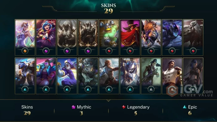 [EUW] - Silver I / 29 Skin / Changeable Mail | Instant Delivery | Lifetime Warranty | 100% Handmade & Secure | 24/7 Support