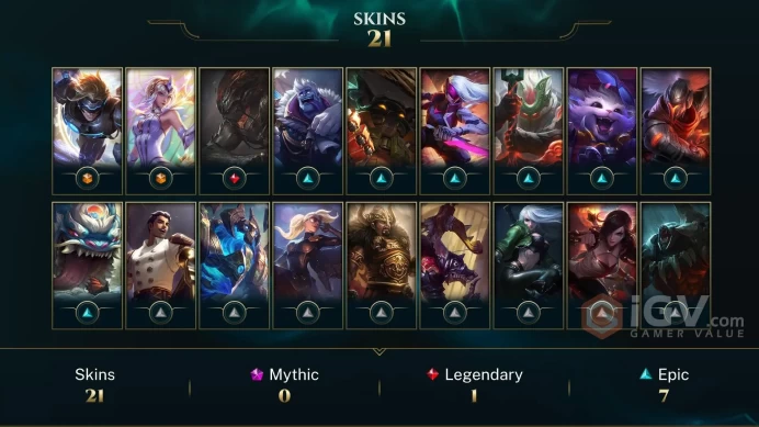 [EUW] - Silver I / 21 Skins / Changeable Mail | Instant Delivery | Lifetime Warranty | 100% Handmade & Secure | 24/7 Support