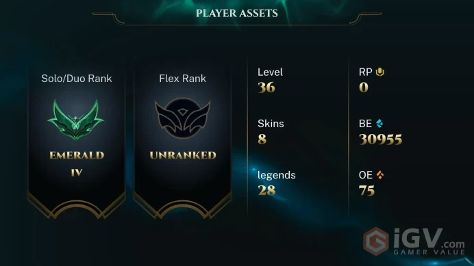 [EUW] EMRALD 4 55 WR 30.9 BE Instant Delivery Honor 5 