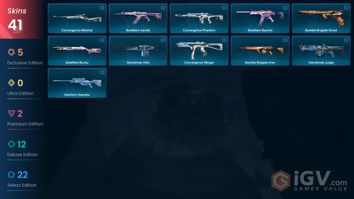 EU [ 41 TOP SKINS + 2 KNIFE ] Champions 2025 Vandal + Prelude to Chaos Sheriff + Interhelm Sword + Oni Phantom / full acces