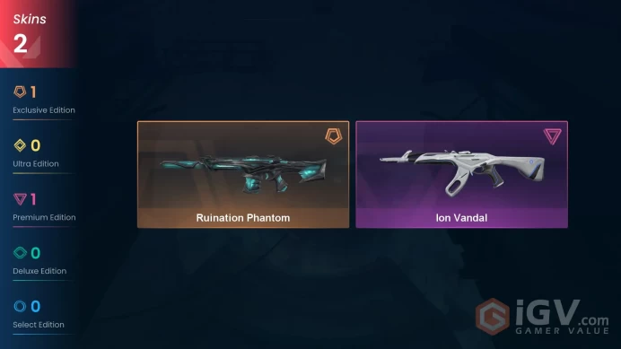 TR/EU Full Access | 2 Skins Ion Vandal + Ruination Phantom | Iron 3 Last Rank