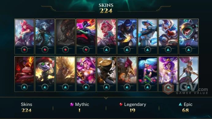 Latin America South Triumphant Ryze - Victorious Orianna - Victorious Maokai - Lv 417 | 171 Champs | 224 Skins FULL ACCESS A233