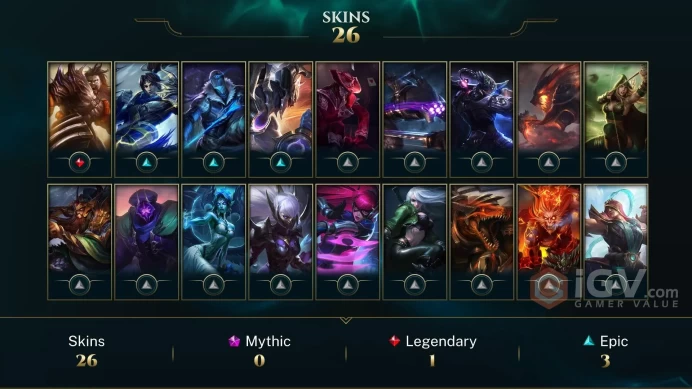 Europe West Demonblade Tryndamere - Warring Kingdoms Tryndamere - Infiltrator Irelia - Lv 38 | 56 Champs | 26 Skins FULL ACCESS A378