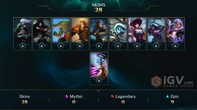 Europe West Pulsefire Ezreal - Little Devil Teemo - Sanguine Garen - Lv 42 | 48 Champs | 28 Skins FULL ACCESS A383