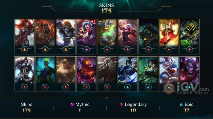 Europe Nordic & East Victorious Orianna - Victorious Maokai - Victorious Sivir - Lv 171 | 152 Champs | 175 Skins FULL ACCESS A516