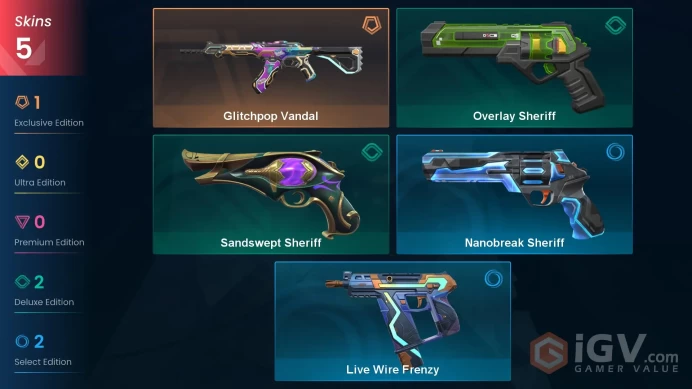 EU | VP 25 | LVL 160 | Glitchpop Vandal | Overlay Sheriff | Sandswept Sheriff | Nanobreak Sheriff | Live Wire Frenzy | V0461