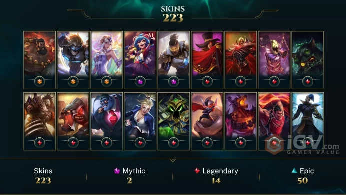 LAN EMAIL CHANGEABLE 153 CHAMPIONS 223 SKINS PRESTIGE LUCIAN 4 VICTORIOUS 3 ULTIMATE 43 LITTLE LEGENDS LAST PLAY 2023