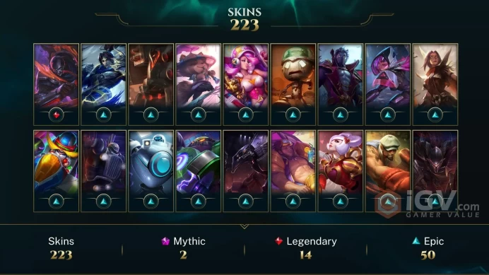 LAN EMAIL CHANGEABLE 153 CHAMPIONS 223 SKINS PRESTIGE LUCIAN 4 VICTORIOUS 3 ULTIMATE 43 LITTLE LEGENDS LAST PLAY 2023
