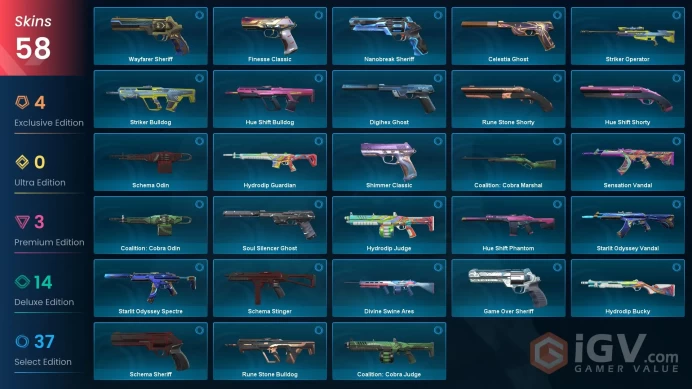 [LA] - SKINS 58 - KNIFE 3 - Singularity Ghost - RGX 11z Pro Firefly - Reaver Sheriff - FULL ACCESS - INSTANT DELIVERY