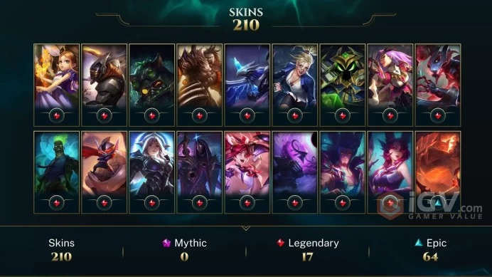 LAS EMAIL CHANGEABLE ALL CHAMPIONS 210 SKINS