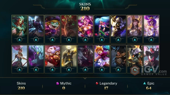 LAS EMAIL CHANGEABLE ALL CHAMPIONS 210 SKINS