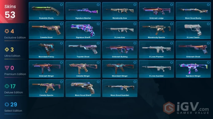 [EU] - SKINS 53 - KNIFE 2 - Protocol 781-A Phantom - Phaseguard Vandal - ORA by OneTap Vandal - FULL ACCESS - INSTANT DELIVERY