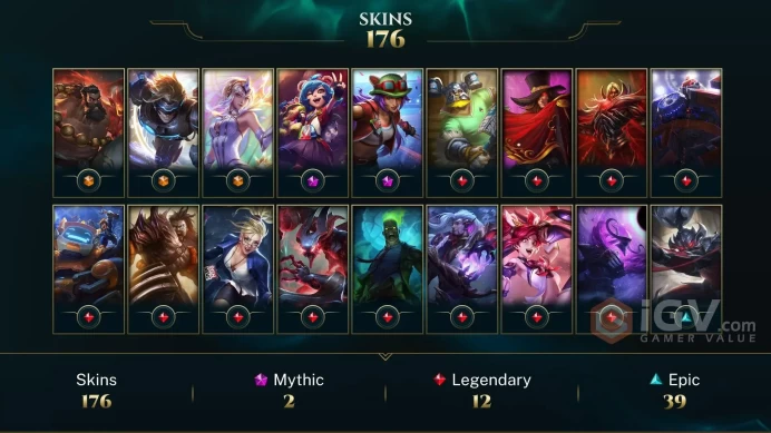 LAS EMAIL CHANGEABLE 136 CHAMPIONS 176 SKINS 12KOE 3 ULTIMATE Ann-Sivir-sary Annie-Versary Zombie Brand UNRANKED EMERALD MMR 304 lvl