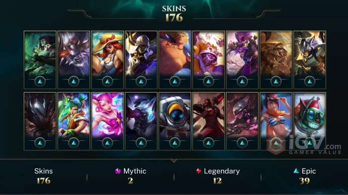 LAS EMAIL CHANGEABLE 136 CHAMPIONS 176 SKINS 12KOE 3 ULTIMATE Ann-Sivir-sary Annie-Versary Zombie Brand UNRANKED EMERALD MMR 304 lvl