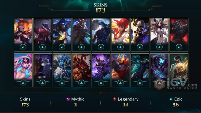 EUW EMAIL CHANGEABLE 119 CHAMPIONS 173 SKINS Elementalist Lux Spirit Guard Udyr Hextech Rammus
