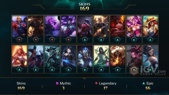 LAN EMAIL CHANGEABLE ALL CHAMPIONS 169 SKINS Soulstealer Vayne Prestige Pulsefire Lucian LAST PLAY 2023 90 ME