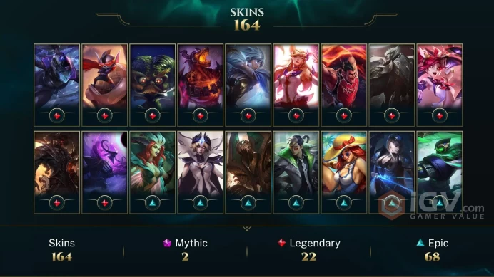 LAS EMAIL CHANGEABLE 117 CHAMPIONS 164 SKINS 5 ULTIMATE NEO PAX SIVIR LAST PLAY 2024 Holiday Nashor Icon CS Riven icon