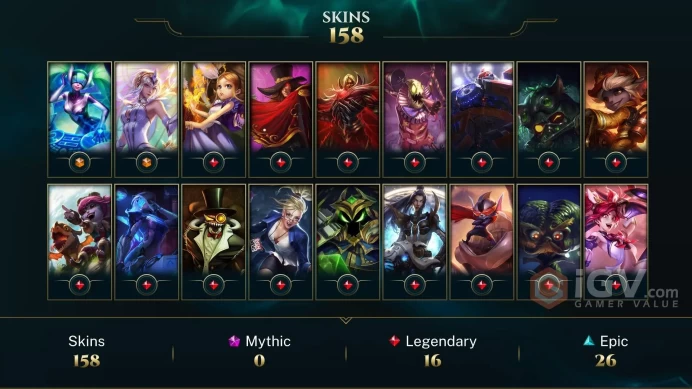 ME EMAIL CAHNGEABLE 99 CHAMPIONS 158 SKINS