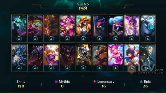 ME EMAIL CAHNGEABLE 99 CHAMPIONS 158 SKINS