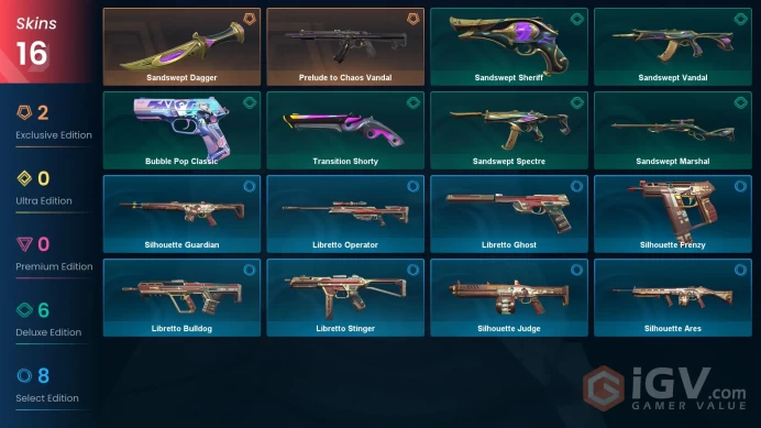 TURKEY/EUW Full Access | 16 Skins Sandswept Dagger + Prelude to Chaos Vandal + more | 