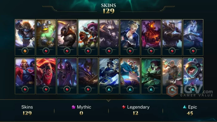 LAS EMAIL CHANGEABLE 121 CHAMPIONS 129 SKINS  Pulsefire Ezreal LAST PLAY 2024