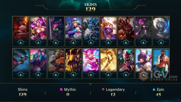 LAS EMAIL CHANGEABLE 121 CHAMPIONS 129 SKINS  Pulsefire Ezreal LAST PLAY 2024