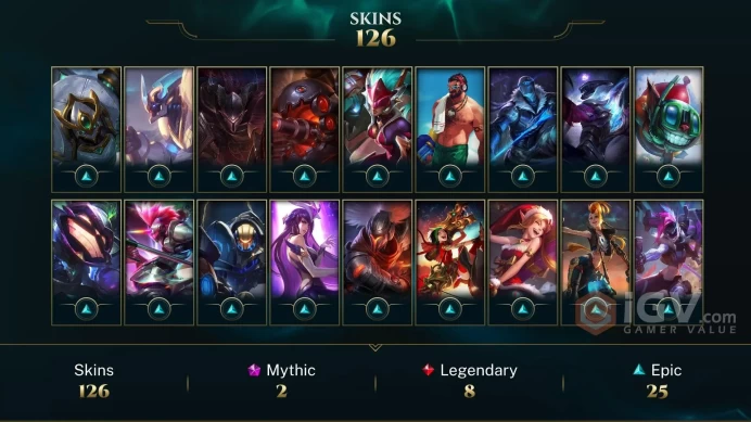 LAS EMAIL CHANGEABLE 144 CHMAPIONS 126 SKINS+INVENTORY SKINS 6700 OE Pulsefire Ezreal Hextech Annie Annie-Versary Last play 2023q