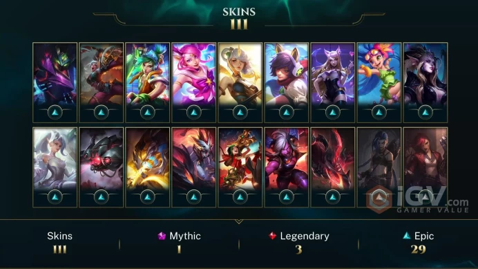 LAS EMAIL CHANGEABLE 117 CHAMPIONS 111 SKINS DJ Sona Annie-Versary 9900 OE