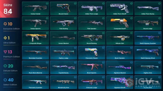 [KOREA] 84 Skins | 7 Knife| Full Acces | VCT LOCK//IN Misericórdia / Gaia's Fury / Sovereign Sword / Radiant Entertainment System Phantom |