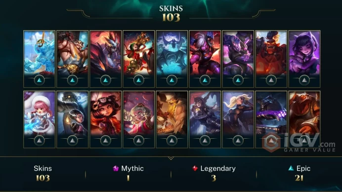 LAS EMAIL CHANGEABLE 130 CHAMPIONS 103 SKINS Annie-Versary Red Baron Corki Firefighter Tristana 6700 OE LAST PLAY 2023