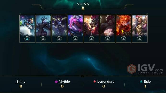[EUNE] | Emerald IV  | Champion 68  | SKIN 8 | 8K BE  | Full Access | Instant Delivery |Unverified Email | E88