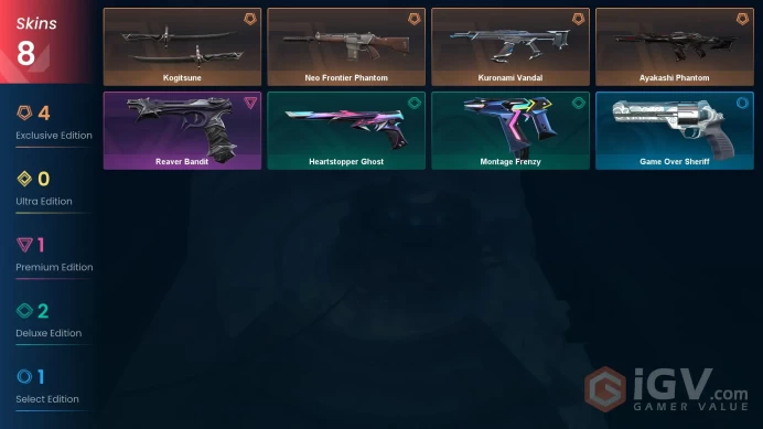 NA | VP 125 | LVL 62 | Kuronami Vandal | Kogitsune | Ayakashi Phantom | Neo Frontier Phantom | Reaver Bandit | Heartstopper Ghost | Mont | V0536