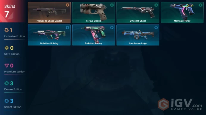 EU | VP 155 | LVL 50 | Prelude to Chaos Vandal | Byteshift Ghost | Torque Classic | Montage Frenzy | Bulletbox Bulldog | Nanobreak Judge | V0542