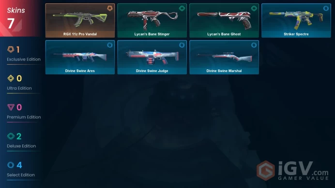 7 Skin // EU-TR // RGX 11Z Pro Vandal // FULL Access // Valorant Best Skins // Gold 2