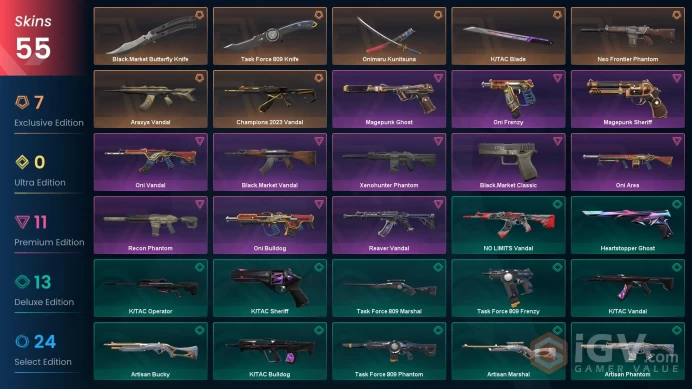 NA | VP 2 | LVL 143 | Task Force 809 Knife | Neo Frontier Phantom | Black.Market Butterfly Knife | Onimaru Kunitsuna | Champions 2023 Va | V0508