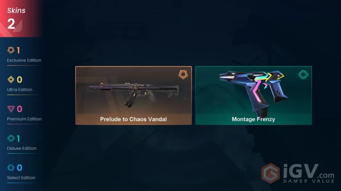 EU | 2 skins | Prelude to Chaos Vandal | Montage Frenzy | Z8327
