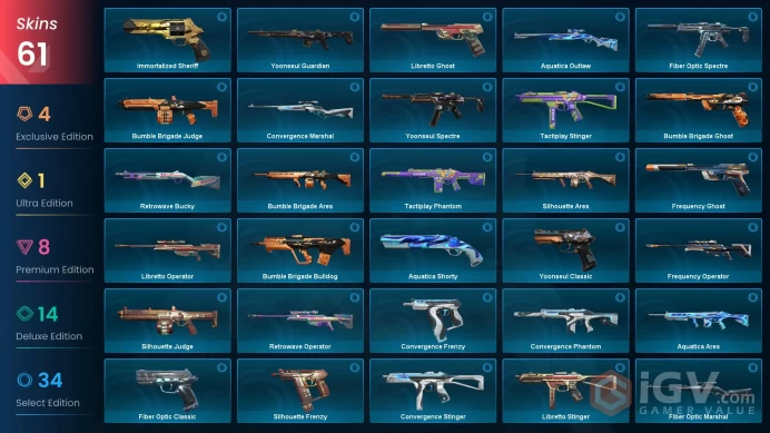 EU+61 skin+Total consumption 29000 VP+Bronze 1+Evori Dreamwings Spectre+Kuronami no Yaiba+Kuronami Vandal.3.23.1