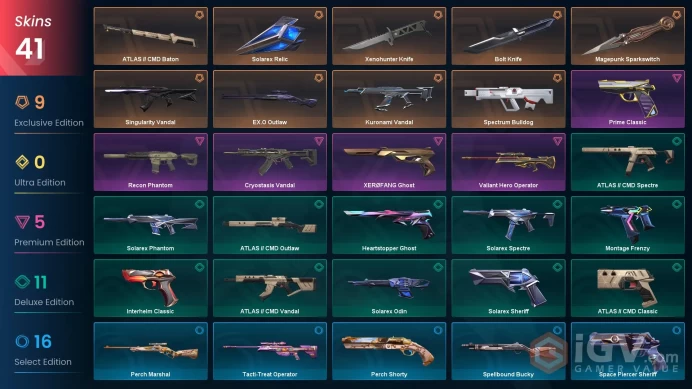 Na-Usa-Can | Xenohunter Knife | Kuronami Vandal | Recon Phantom | Valiant Hero Operator | XEROFANG Ghost | 41 Skins | Level 147 | Full Access