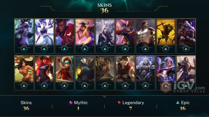 [EUW] - Gold IV / 35 Skin  / Changeable Mail | Instant Delivery | Lifetime Warranty | 100% Handmade & Secure | 24/7 Support