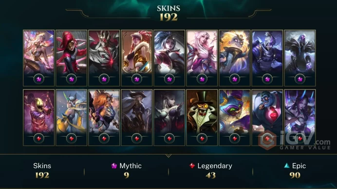  NA  192 SKINS  PLATINUM 4  172 CHAMPIONS  310 LEVEL  INSTANT DELIVERY  FULL ACCESS  FAxzB 