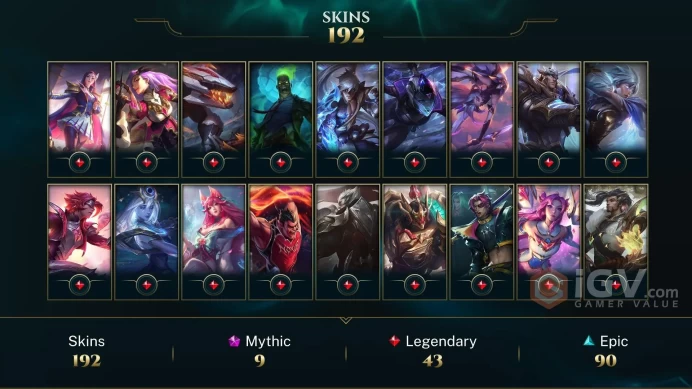  NA  192 SKINS  PLATINUM 4  172 CHAMPIONS  310 LEVEL  INSTANT DELIVERY  FULL ACCESS  FAxzB 